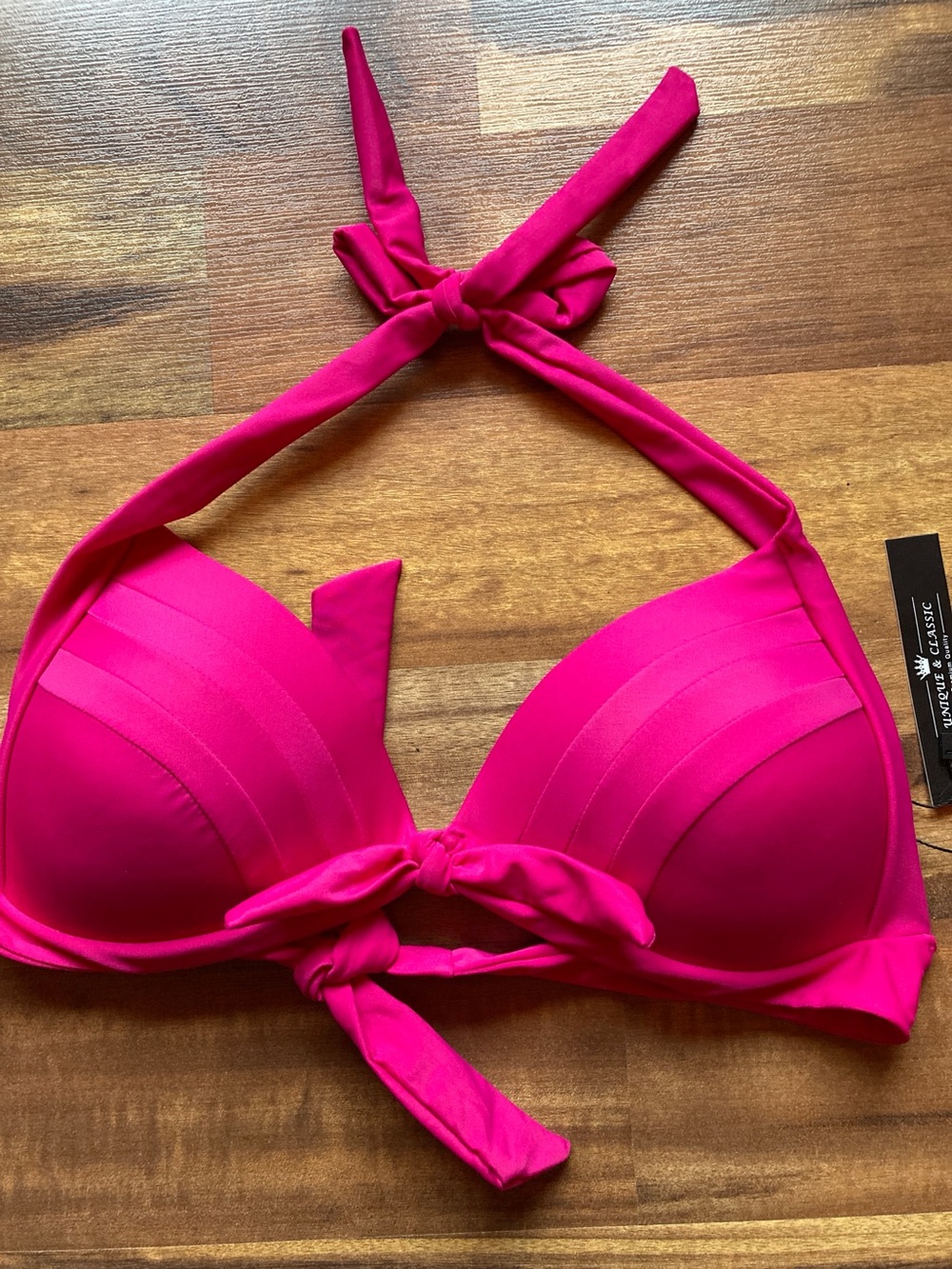 New Unique & Classic XL fuschia pink swim top